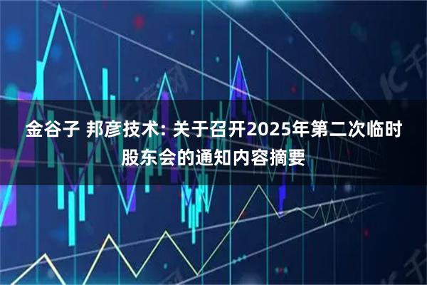 金谷子 邦彦技术: 关于召开2025年第二次临时股东会的通知内容摘要
