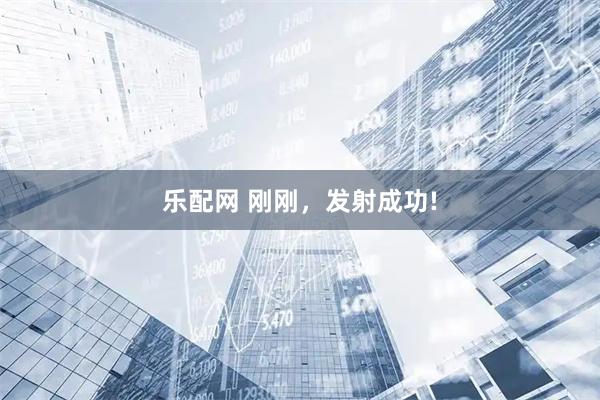 乐配网 刚刚，发射成功!